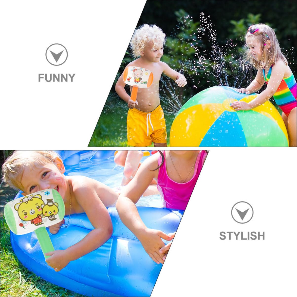 8kawałki Inflacyjnych Młotków z Dzwonkiem Funny Inflatable Hammer Do Imprez i Gier Idealny Urodziny i Festiwale Bezpieczne i Wytrzymałe Akcesoria Zabawowe