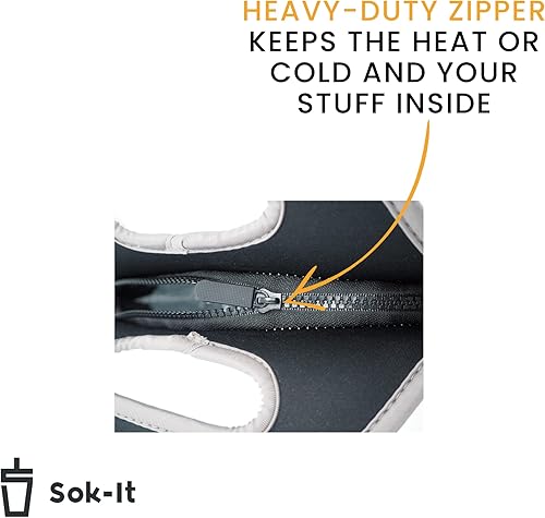 Miniatura 2 de Sok It Bolsa de almuerzo con cremallera de neopreno aislado (crepúsculo, bolsa de almuerzo de neopreno)