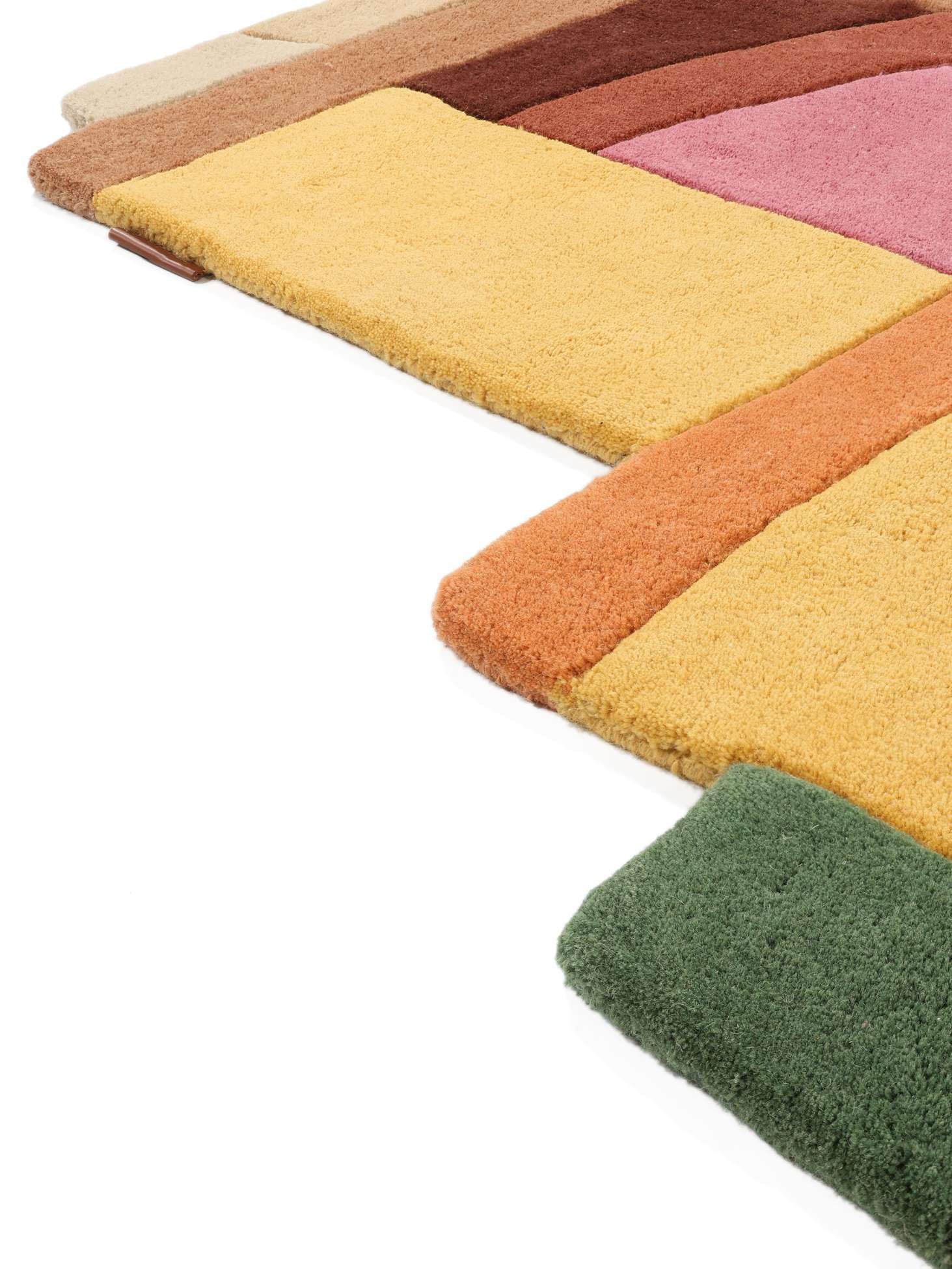 RugVista Jardin, Alfombra, Modernas, 100 x 160 cm, Pelo Medio, Sala de Estar, Dormitorio, Limpieza en seco, Verde/Rosa