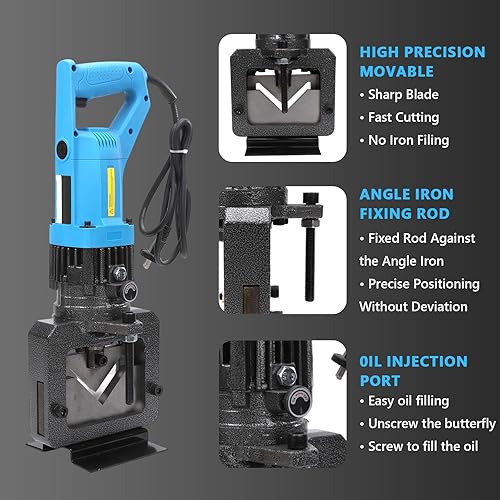Miniatura 5 de Cortador de acero eléctrico del ángulo hidráulico de 1200W Cortador de acero del ángulo eléctrico 110V 60Hz para el ferrocarril, el puente, el
