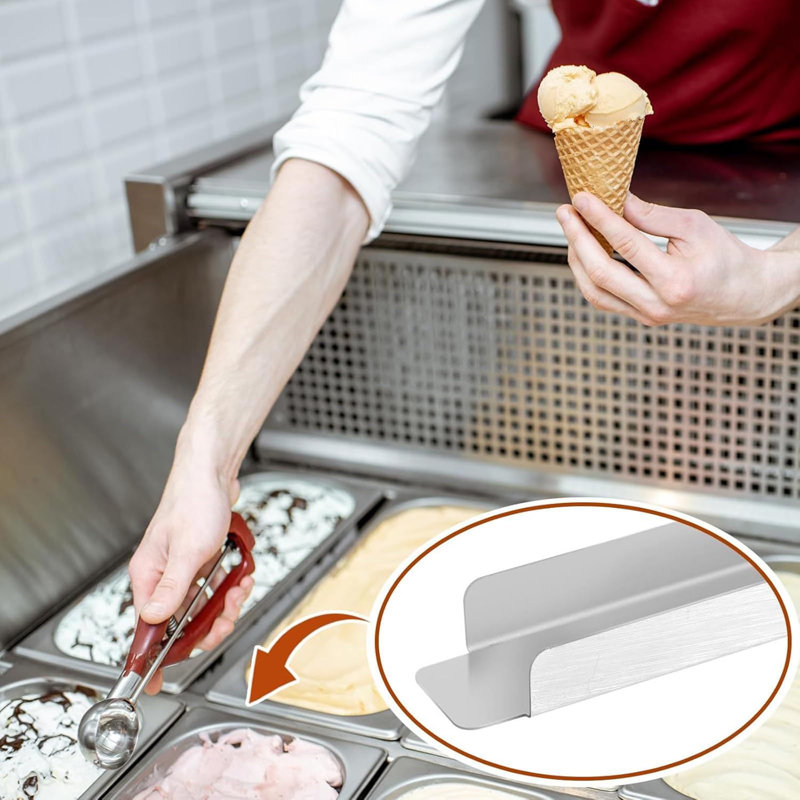 Barre D'adaptation De Table - 8 Pièces Séparateur pour Bacs Gastronorm Refroidisseur Hôtellerie,Accessoires De Service Alimentaire pour Buffet Restauration Cuisine Restaurant Événements