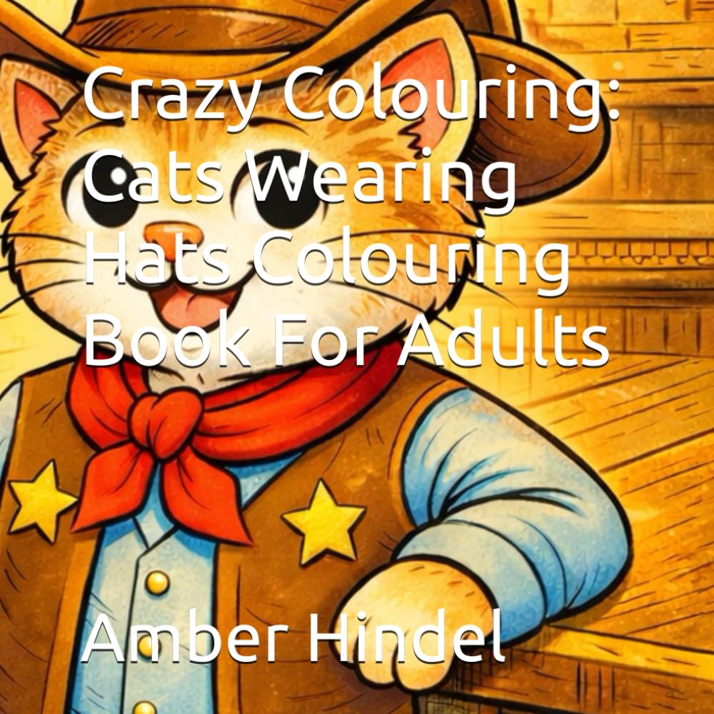 Crazy Colouring: Cats Wearing Hats Colouring Book For Adults