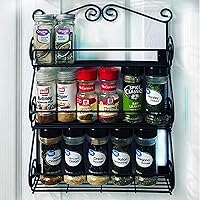 Vista 8 de FitWell Scroll Wall Mount Spice Rack, 3-Tier, Traditional Spice Rack Cabinet & Kitchen, Beauty & Nail Polish Organizer for Bathroom, Scroll