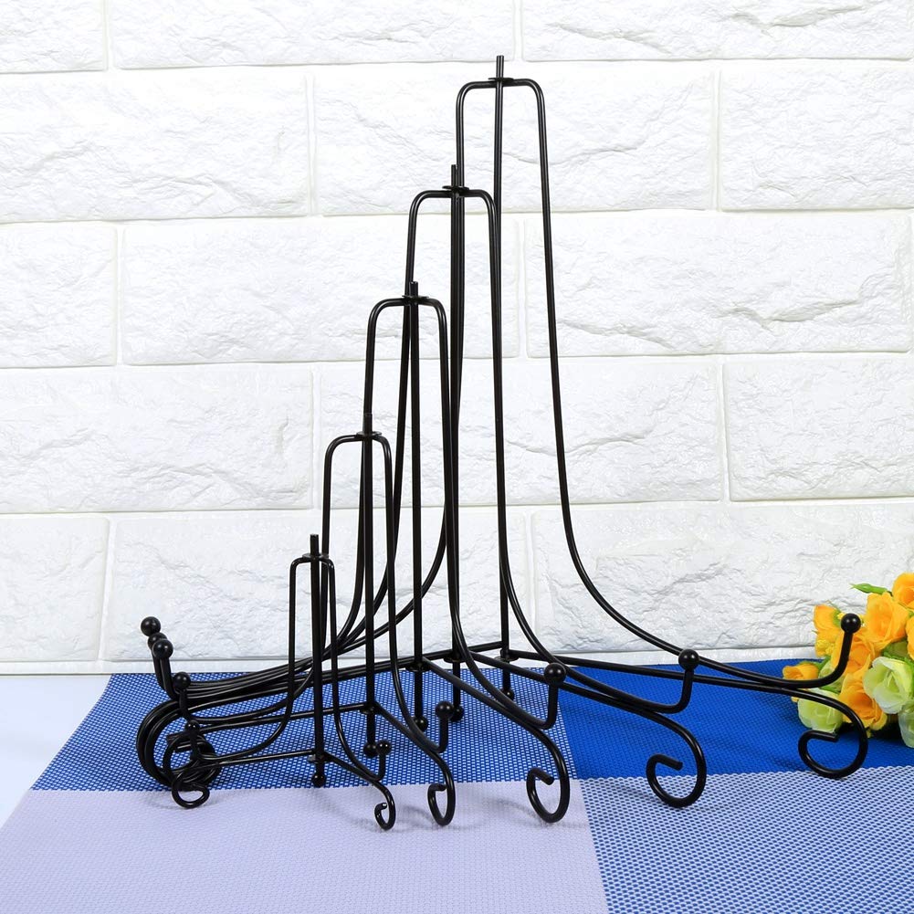 Iron Easel Plate Holder Display Stand - 6 Inch, Anti-Slip, For Plates, Photos, Books, And Tabletop Art