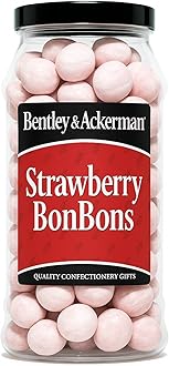 Strawberry Bonbons - (605g) Original Creamy Strawberry Bon bons Sweets in a Gift Jar By Bentley & Ackerman's Sweet Shop.