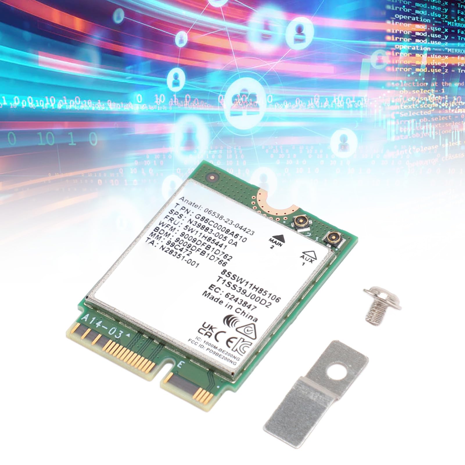 Generic BE200NGW Connessione Multi -frequenza della Scheda di Rete Connessione Stabile per 10 11 Computer (Nessuna antenna)