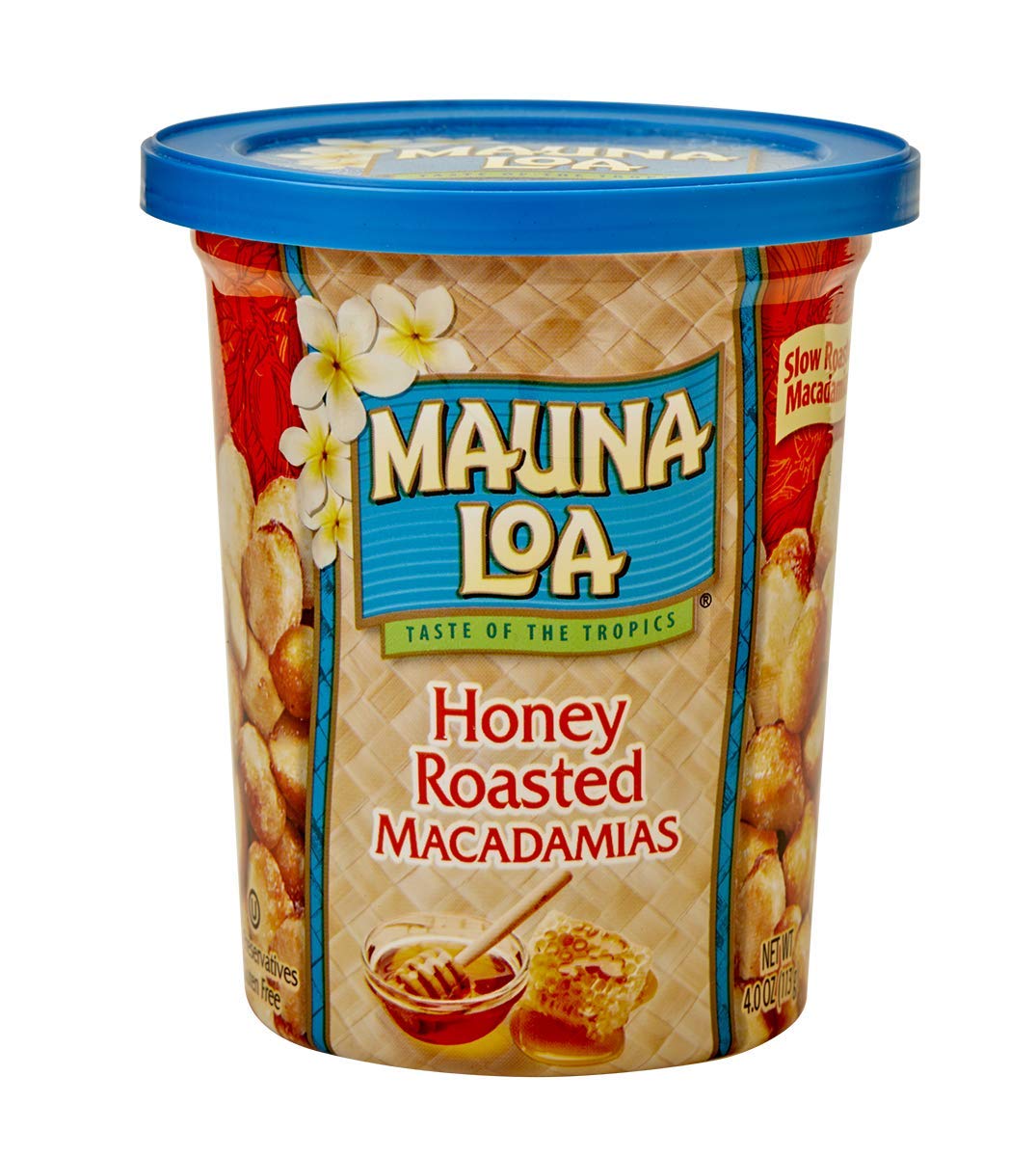 Mauna Loa Premium Hawaiian Roasted Macadamia Nuts, Honey Roasted Flavor, 4 Oz Cup (Pack of 12)