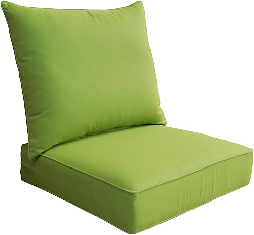 Miniatura 8 de BOSSIMA Cojines de patio al aire libre, cojines de silla de asiento profundo, cojines de muebles Sunbrella de lona, color carbón