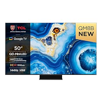 TCL 50QM8B 50-inch QLED Mini LED TV 4K HDR Premium 1300nits Smart TV