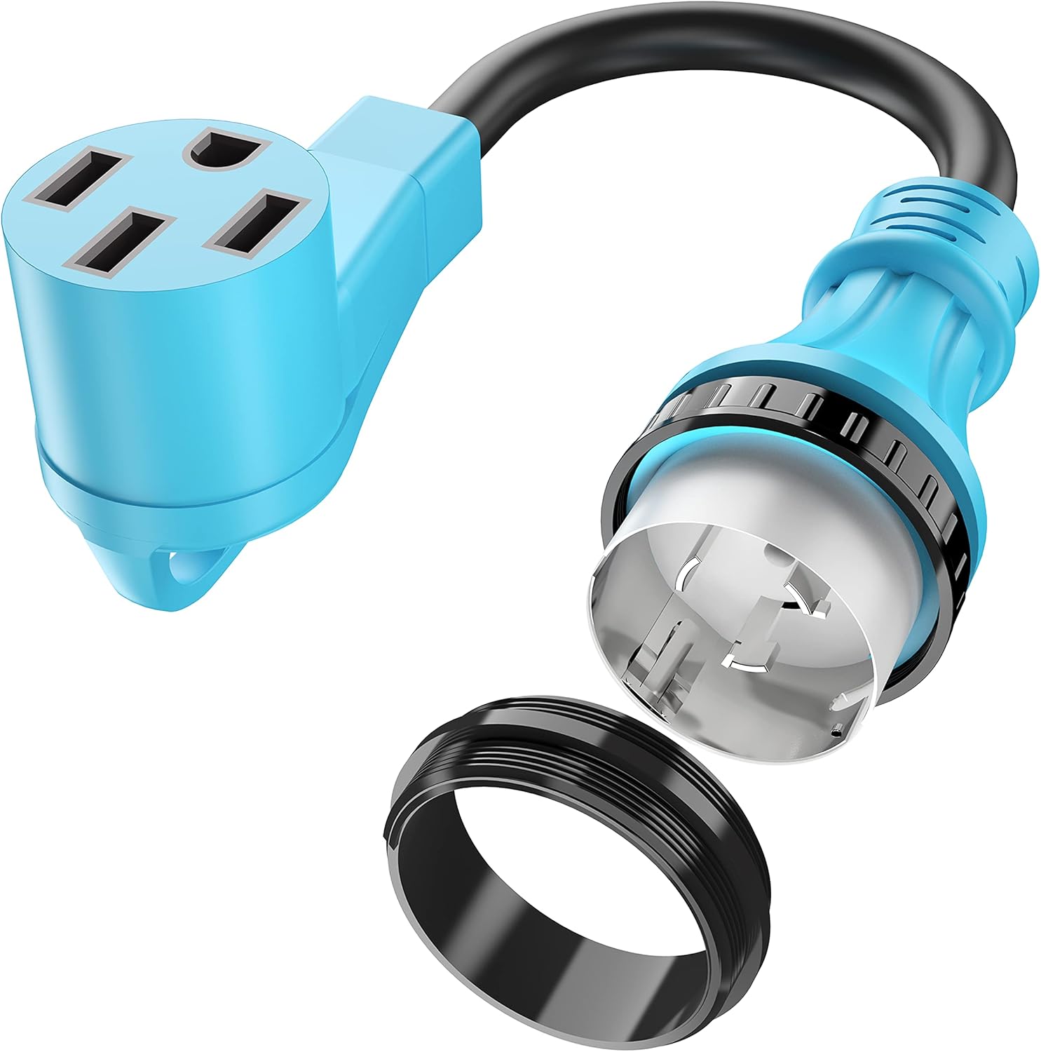 CircleRiver NEMA SS2-50P to 14-50R Charger Power Adapter Cord Shore Power 50A to RV & EV Power Adapter Cord Twist Lock to 4 Prong Female Outlet Receptacle for RV EV Generator Welder Dryer, ETL Listed… : Sports & Outdoors