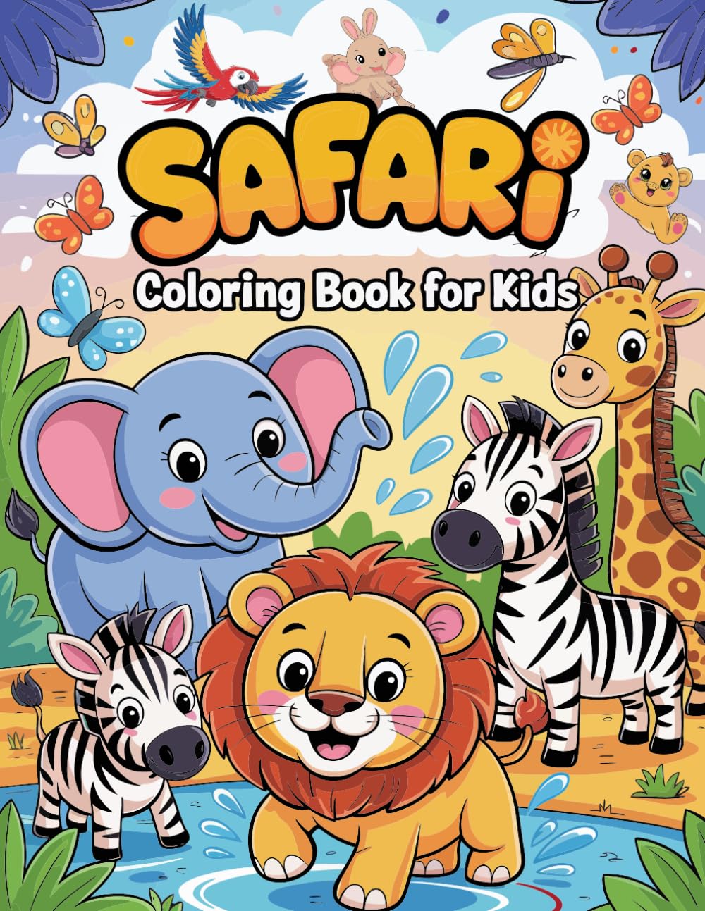 Safari Coloring Book for Kids: Wildlife with a Safari Coloring Book Designed to Inspire Creativity And Focus for Kids