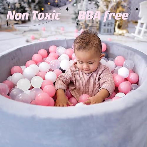 Miniatura 7 de Pelotas de 2005001000 unidades para jugar bolas de plástico para corralito de pelotas, sin BPA, bolas de casa a prueba de aplastamiento para perros