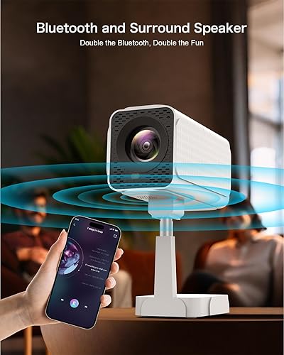 Miniatura 8 de Licencia de Netflix e integradoProyector inteligente WiFi PANSEBA con soporte telescópico, 4K compatible con 300 pulgadas, proyector de películas