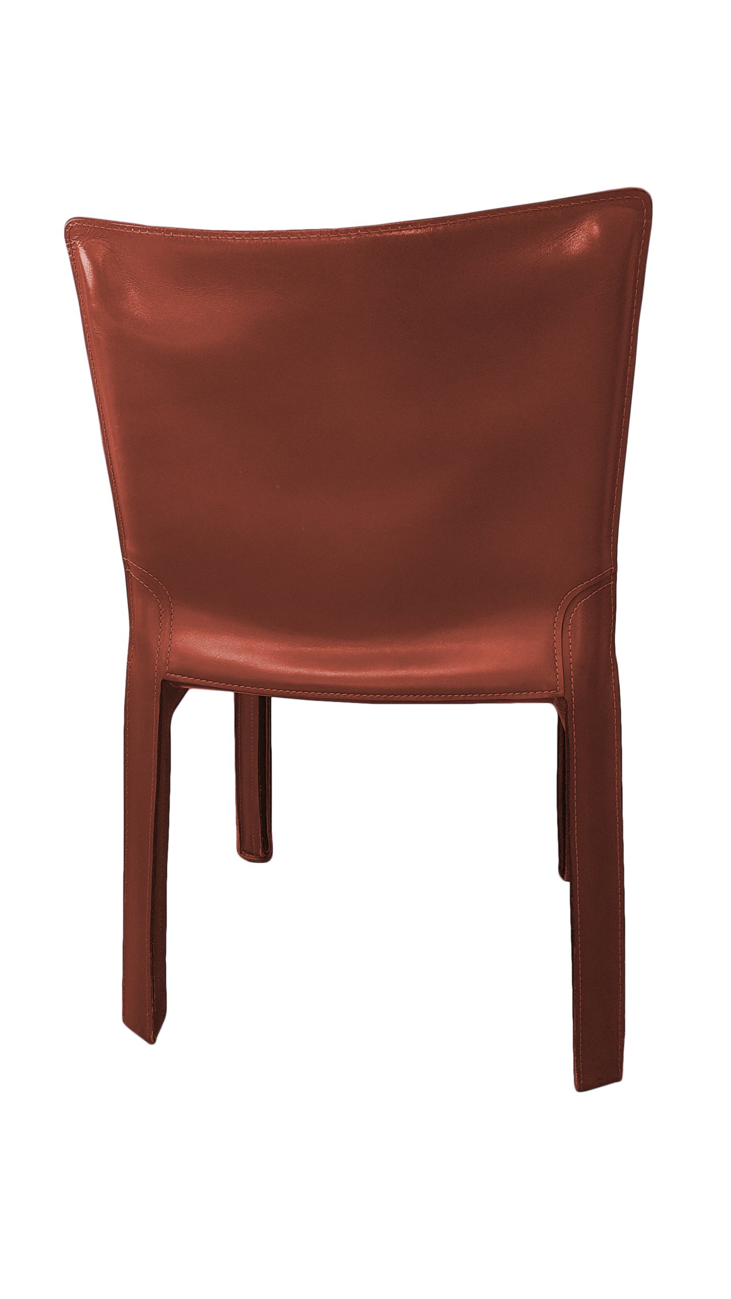 Cassina 412 CAB カッシーナ キャブチェア ダイニングチェア 赤茶 中古 Cassina(カッシーナ) 412 CAB(キャブ) MARIO BELLINI