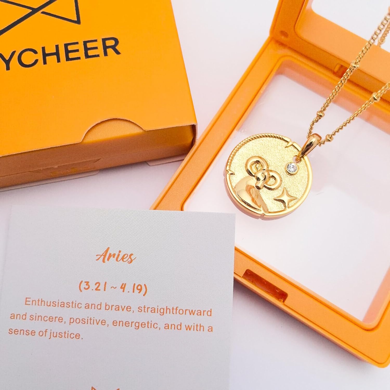 Zodiac Necklace for Women 18k Gold Constellation Pendant Crystal Zirconia Necklace Astrology Jewelry Birthday Gifts for Women, Necklace for Mom and Wife Daughter - Image 6