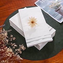 BUCLA 100-Count 3-Ply disposable Napkins - Silver Paper Napkins Disposable Premium Quality - Christmas Napkins/Dinner Napkins Disposable Soft, Absorbent for Kitchen, Parties, Weddings or Events