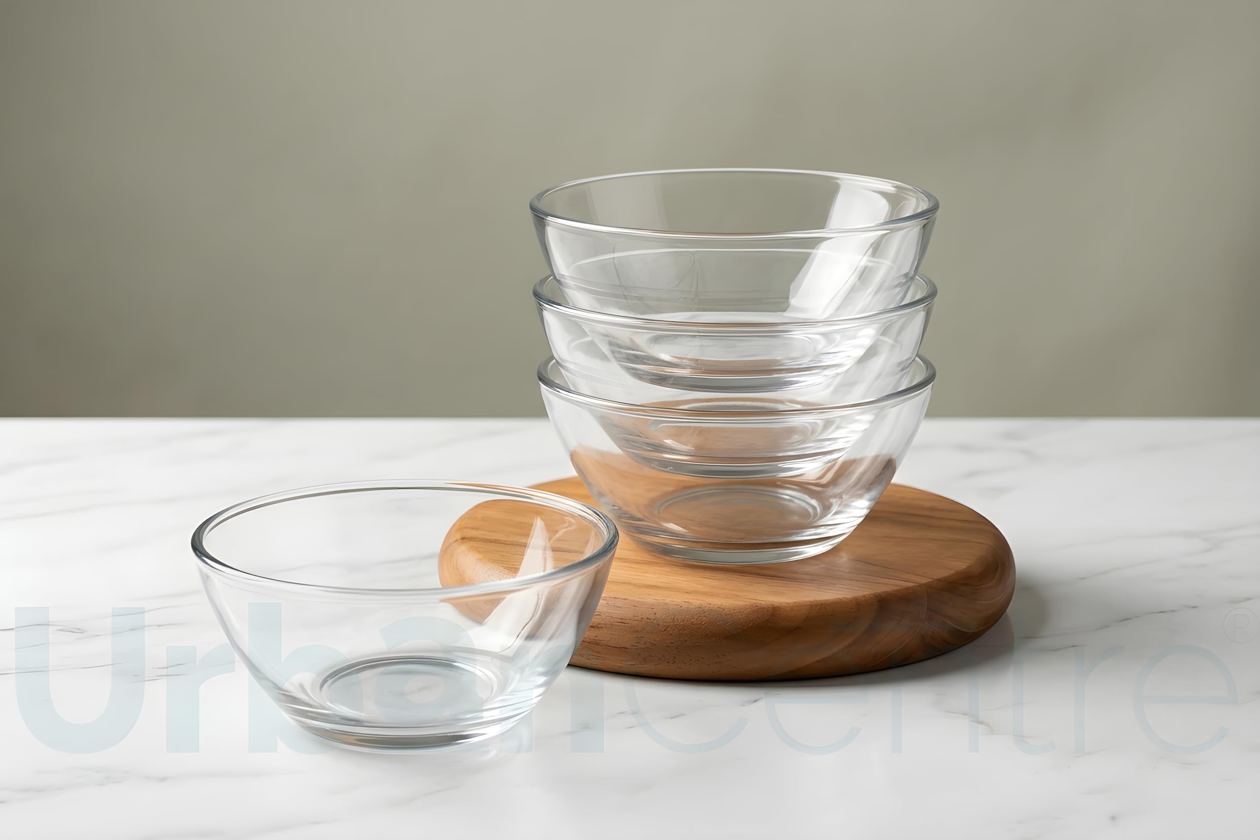 Premium Clear Glass Bowl Set of 4 (180 ml) | Elegant Small Serving Bowls for Dessert, Ice Cream, Snacks, Dry Fruits & Soup | Multipurpose Transparent Kitchen Katori for Daily Use-picture-30