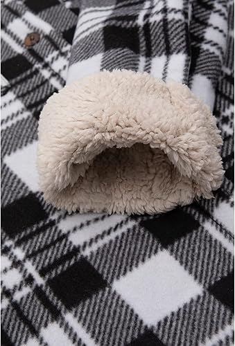 Vista 6 de Chaqueta de franela con forro polar para mujer, forro polar Sherpa