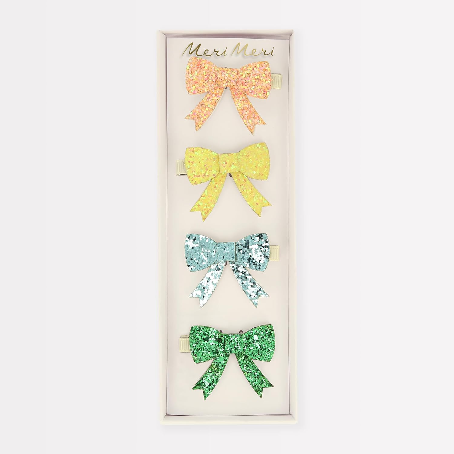 Meri Meri Glitter Bow Hair Clips (Pack of 4)