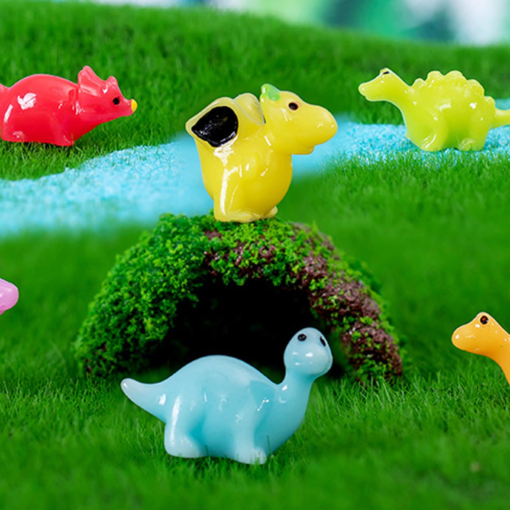 50 Pièces Petits Canards Lumineux En Résine Miniatures Qui Brillent