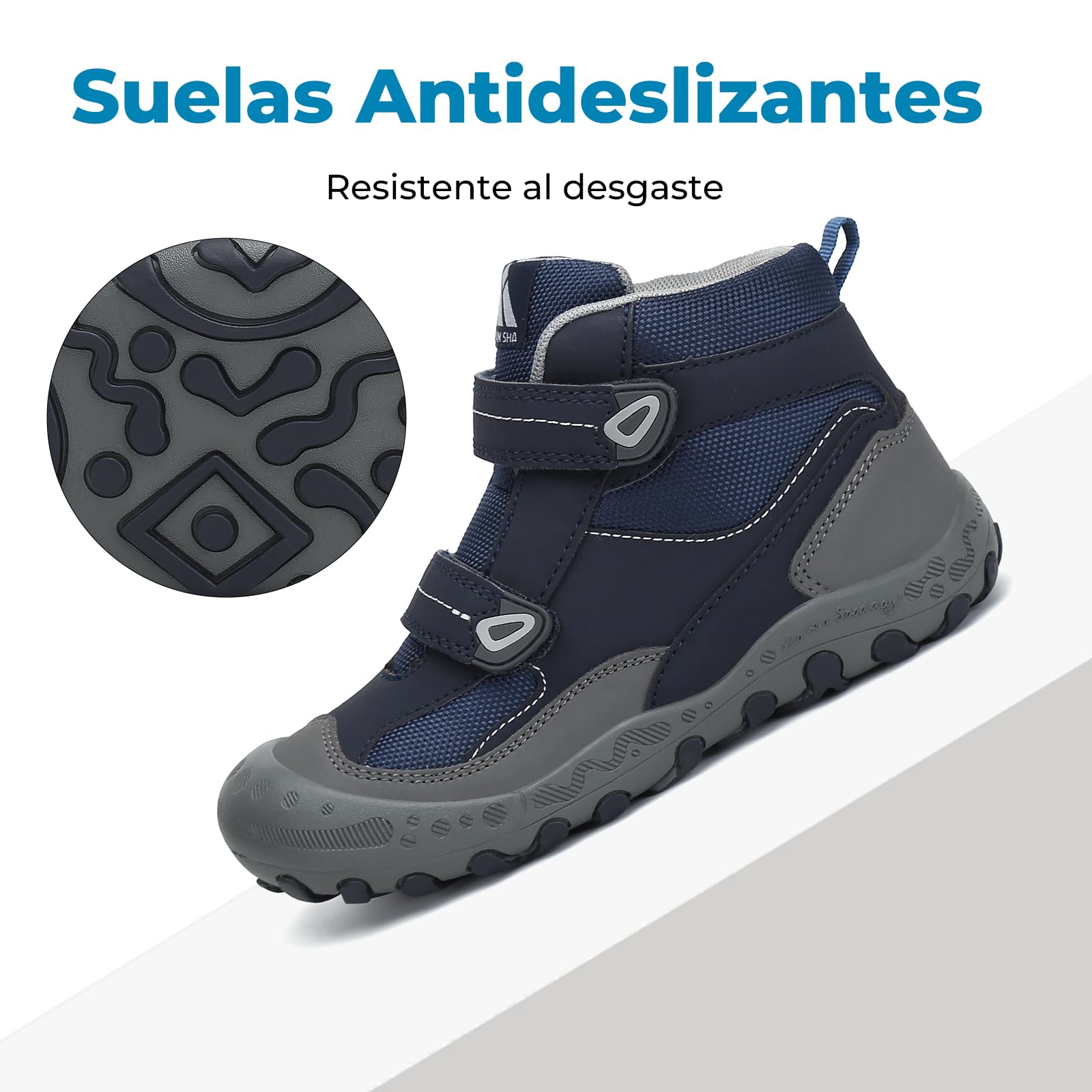 Mishansha Unisex Niños Zapatos de Senderismo para Antideslizante y Ligero Botas para niña Botas de Montaña — view 6