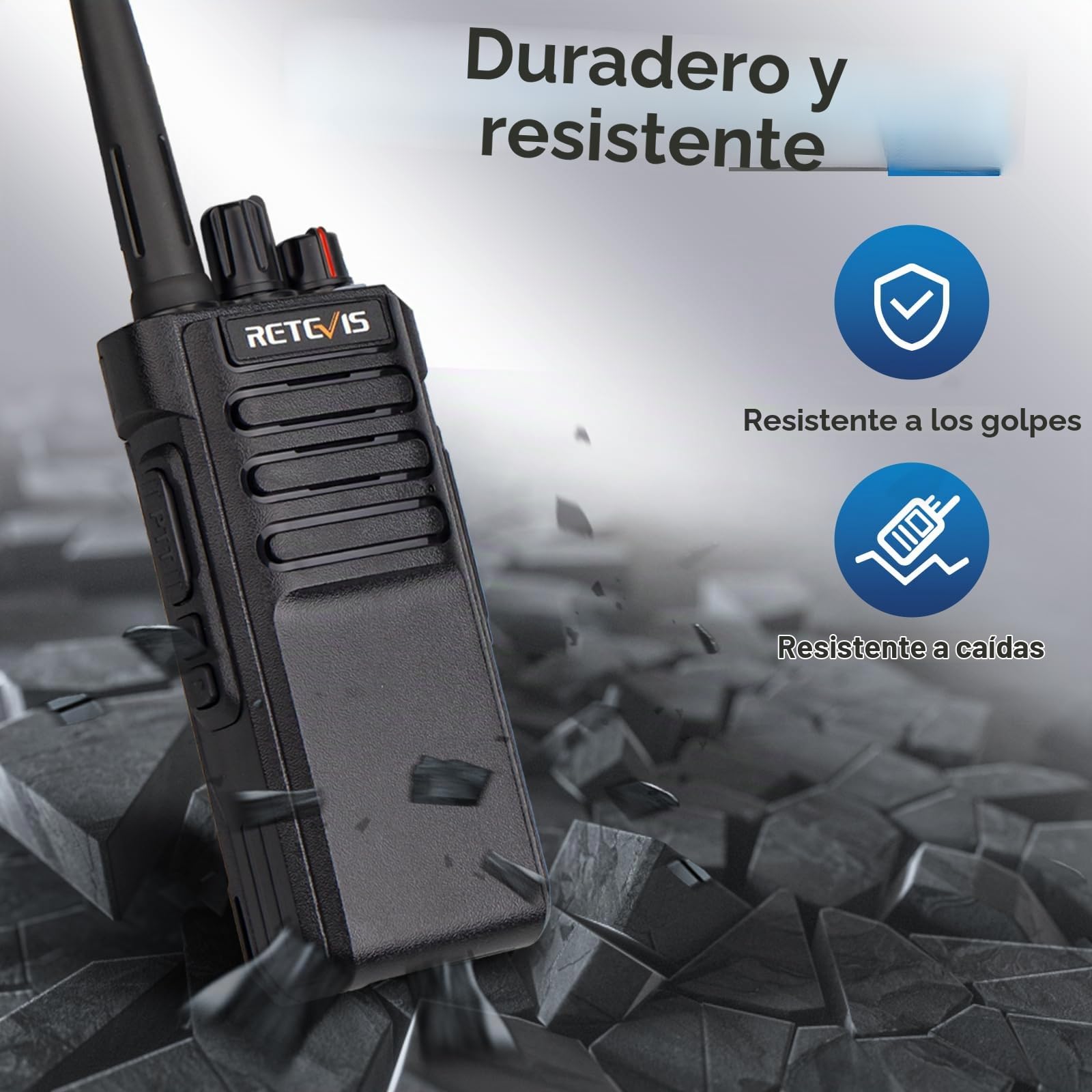 Retevis RT29D Radio DMR Impermeable, Walkie Talkie Profesional | 3200mAh, IP67, para Hotel, Almacén, Granja, Negro, 2 Piezas