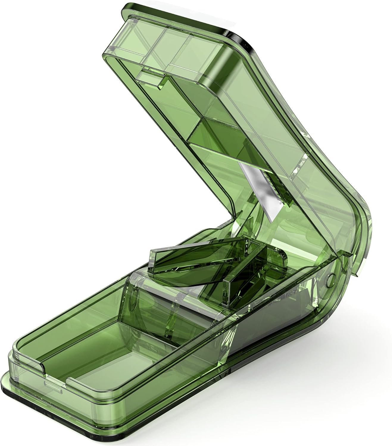 Pill Cutter for Small Pills, Tablet Splitter with Blade Guard, Safety Medicine Slicer, Medication Vitamin Divider Cutting Drugs (Grey) : Health & Household