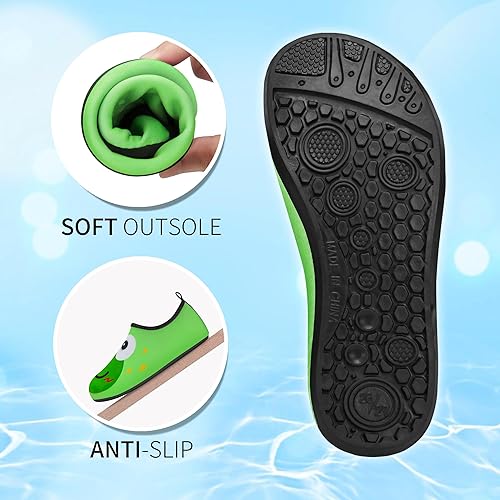 Miniatura 3 de ATHMILE Zapatos de agua para niños y niñas, calcetines acuáticos de secado rápido antideslizantes para playa, piscina, deportes al aire libre,