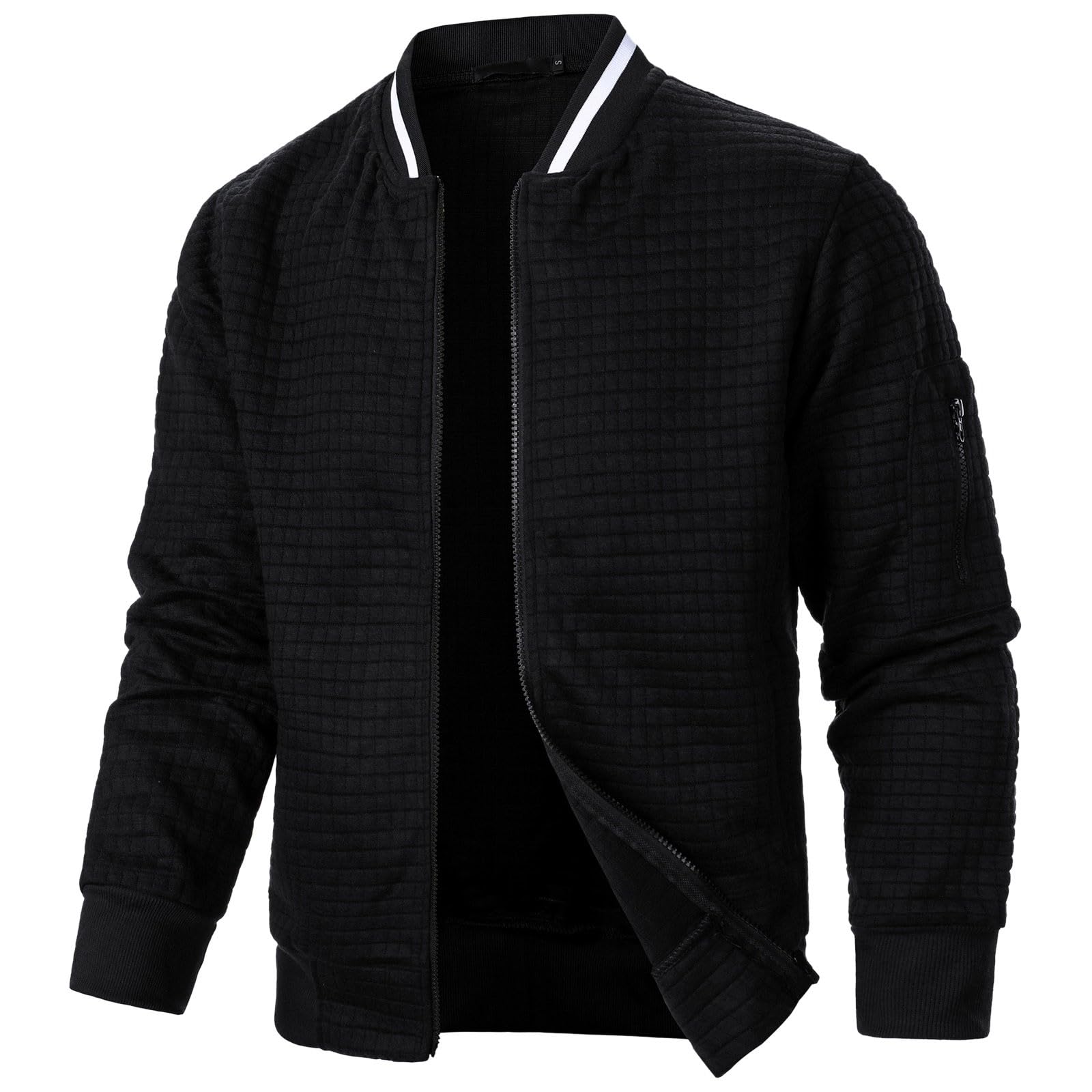 Strickjacke Herren Fleecejacke Sweatjacke Mit Reißverschluss Trachtenjacke Gestrickt Cardigan Herren Wintermantel Herren Casual Zipper Sweatshirts Cardigan Langarm Bomberjacke