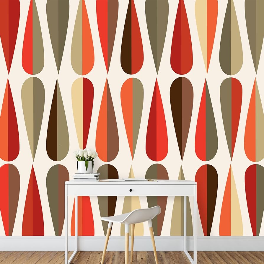 wall26 - Vector - Mid-Century Modern Style Retro Seamless Pattern