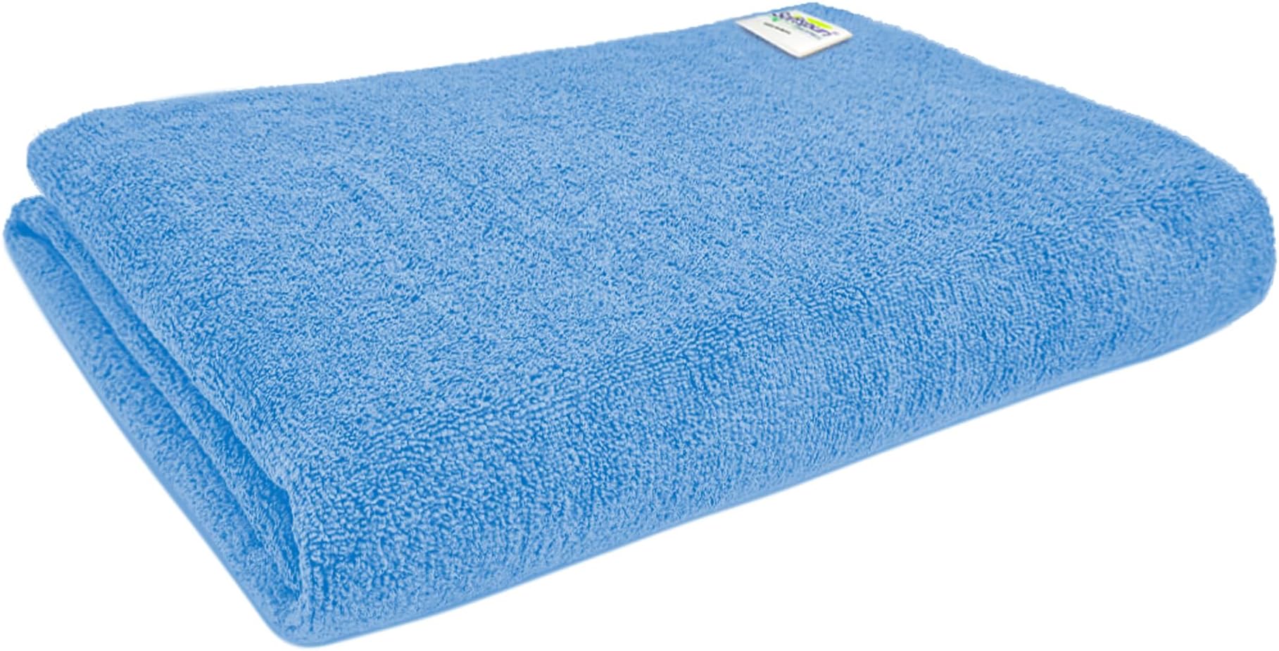SOFTSPUN Microfiber Bath & Hair, Care Towel Set of 1 Piece, 70x140 Cms (Sky Blue). Super Soft & Comfortable, Quick Drying, Ultra Absorbent in Large Size.