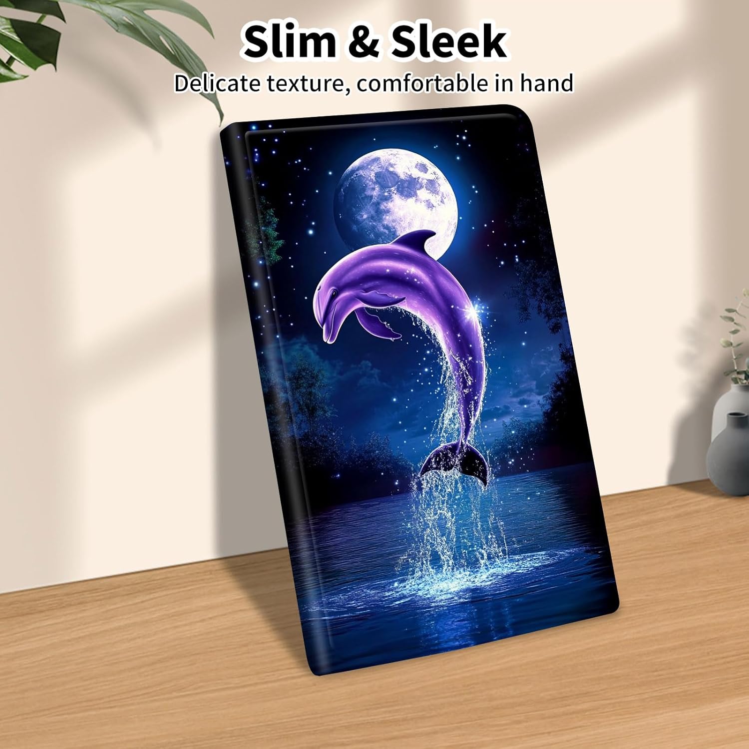for Fire Max 11 Tablet Case,(13th Generation,2023 Release) 11",Slim PU Leather Multi-Angle Stand Folio Cute Cover with Auto Wake/Sleep Case for Fire Max 11 Tablet,Cute Dolphin Ocean