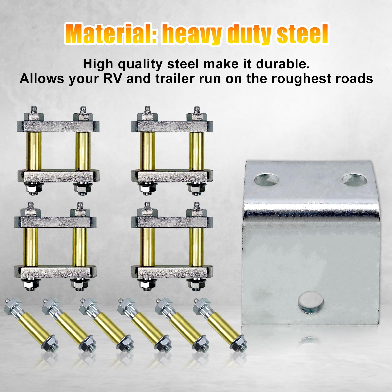 Equa-Flex Cushioned Equalizers - Double Eye Springs - Tandem Axle - 3K - View #8