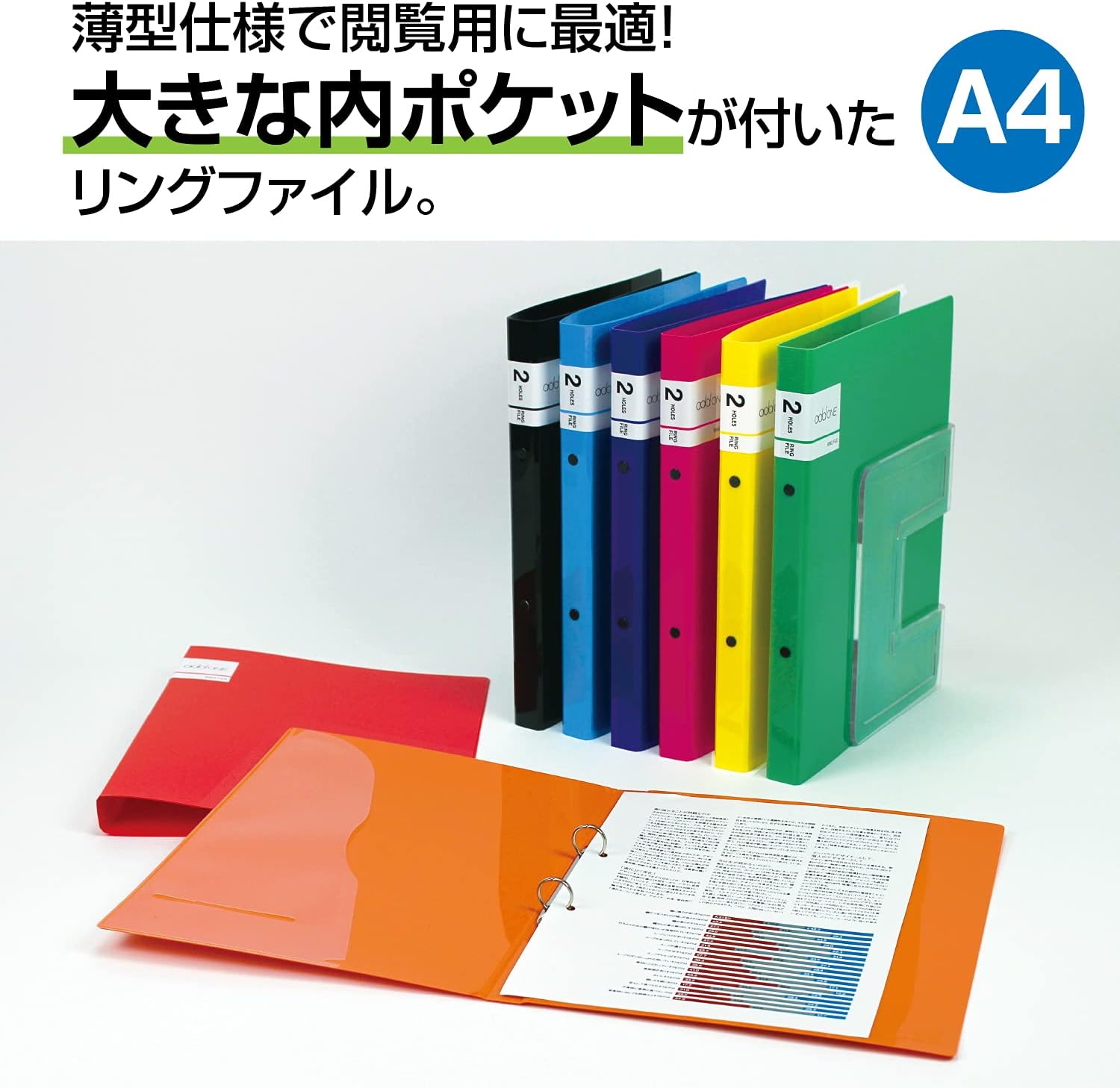 Shinseki Say Ad One Ring File A4 – Small , bule