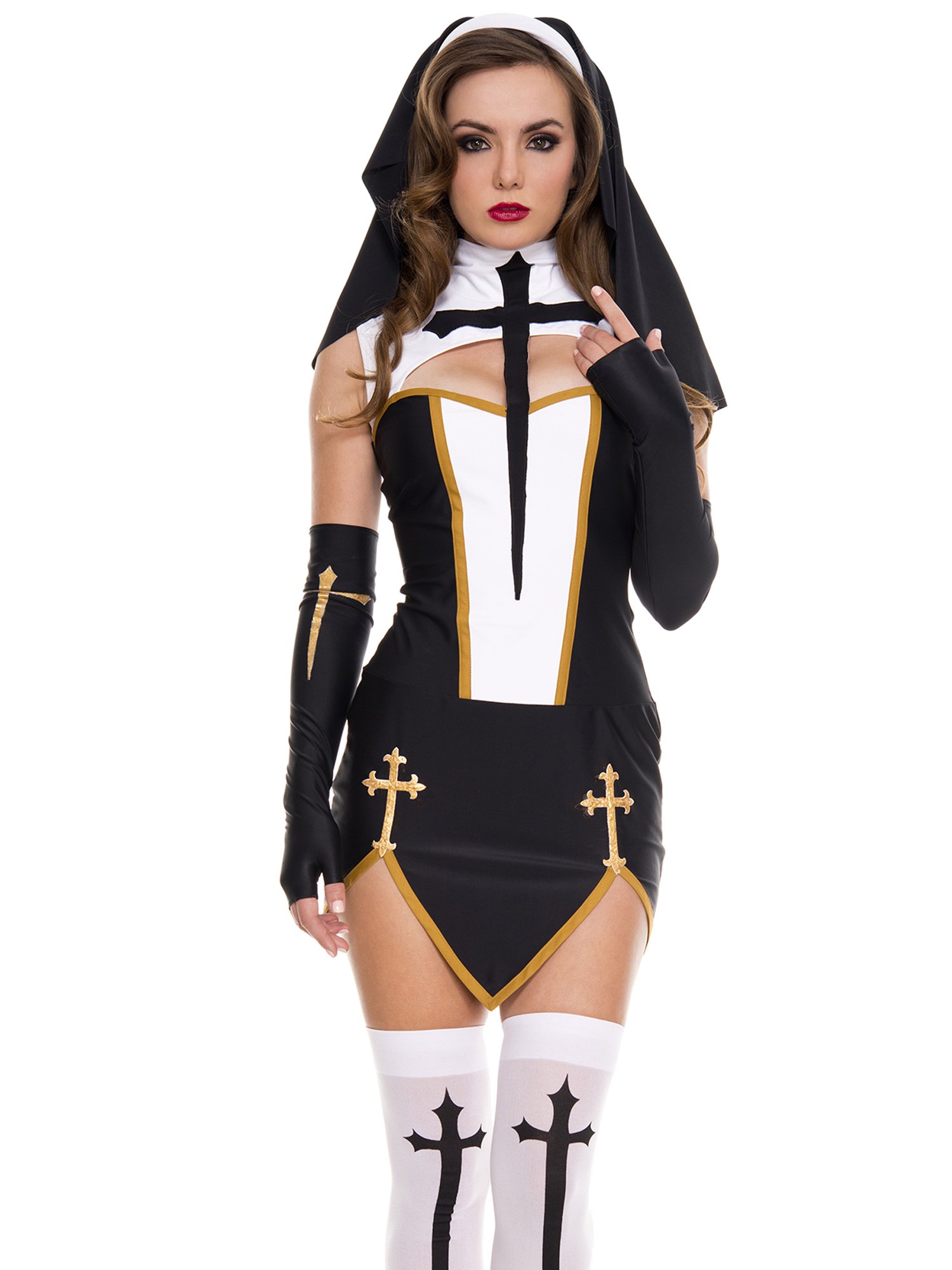 Music Legs - Sexy Bad Habit Nun Costume