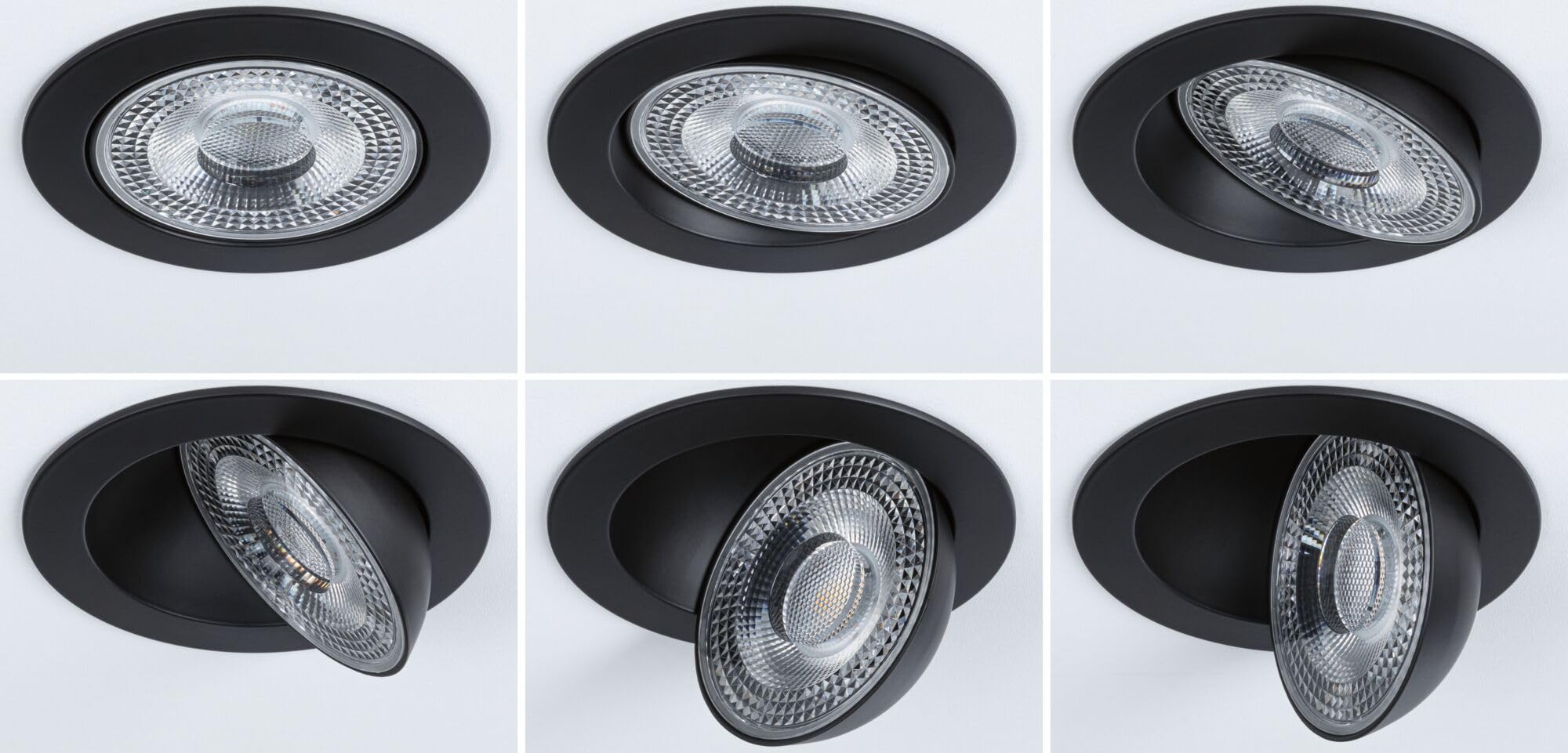 Paulmann EBL Set Aumus schwenkbar 3-Stepdim LED 3x750lm 2700-6500K 5W 230V Schwarz matt