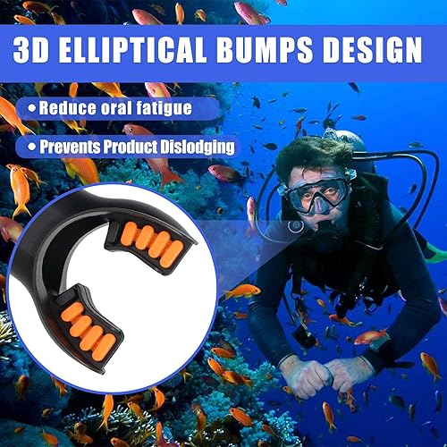 Miniatura 2 de Boquilla de buceo, boquilla de silicona para esnórquel de repuesto con lazo regulador, se adapta a la mayoría de los reguladores estándar,