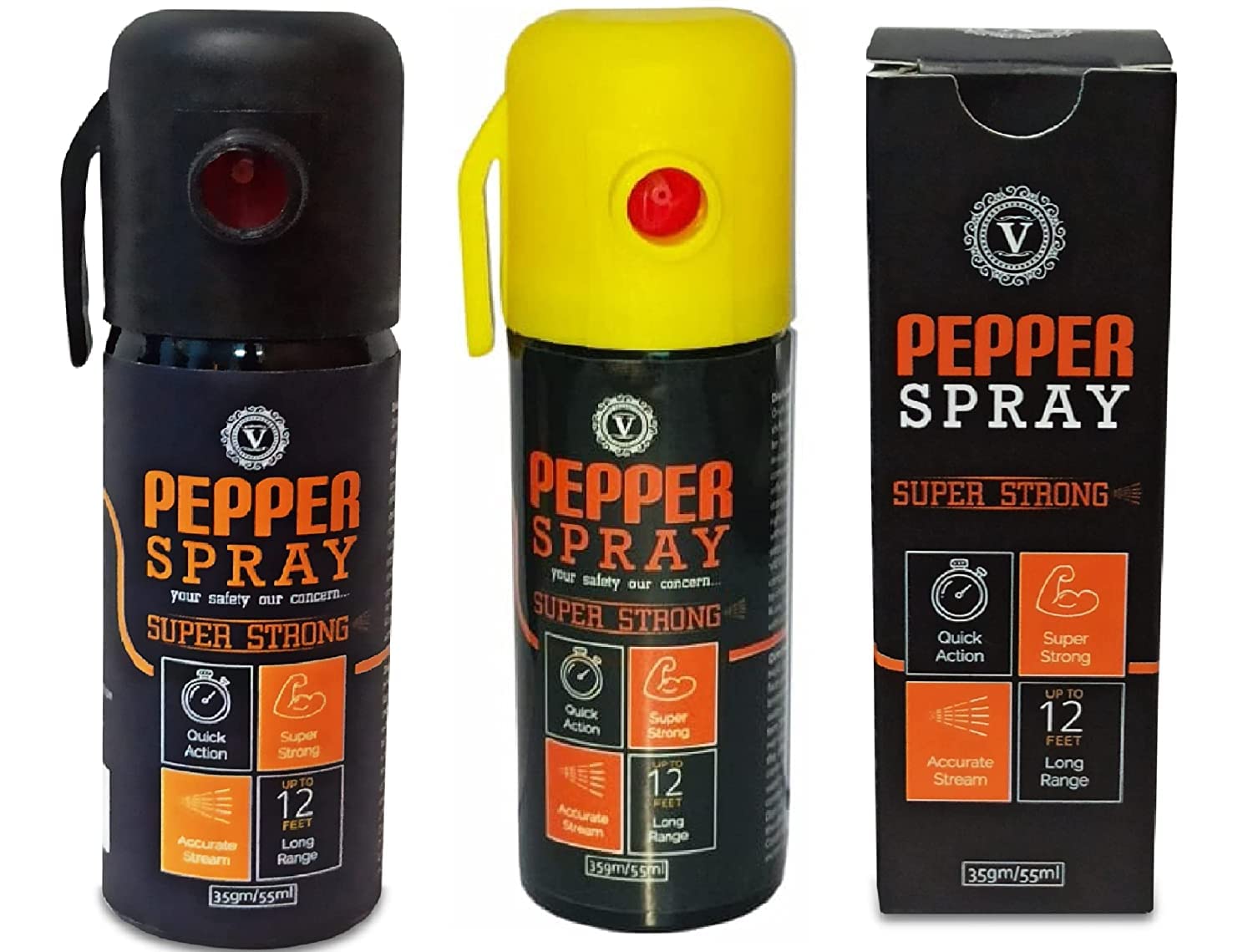 Pepper Spray Self Defence Chilli for Woman Safety-110 ML Yellow+Red (Yellow+Black) (B0BQ7BQKL3) Amazon Price History, Amazon Price Tracker