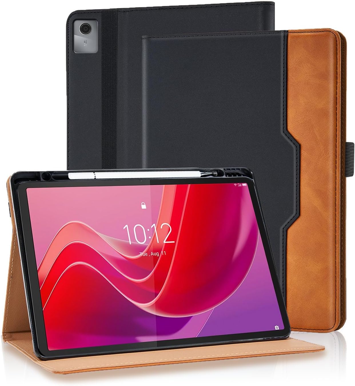 KATUMO Hoes voor Lenovo M11 Tablet 11 inch (TB-330FU), Ultra Dunne Lederen Tablet Case compatibel met Lenovo Tab M11 2024/ LENOVO Xiaoxin pad 2024, met Pennenhouder en Automatische Slaap/Wake Functie