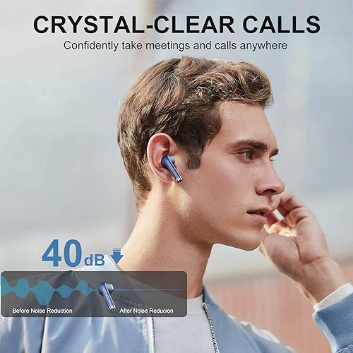 Miniatura 4 de Wireless Earbuds Bluetooth Headphones 5.3 Bass Stereo Earphones, 40H Playtime Ear Buds with LED Power Display, Bluetooth Earbud with Noise