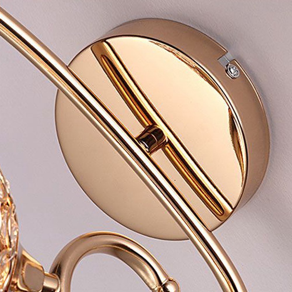 Camera da letto di cristallo moderna della parete della Light Corridor Oro della sfera di cristallo corridoio lampada da parete delle scale della parete del salone di illuminazione (Small-Ball 2 Gold)