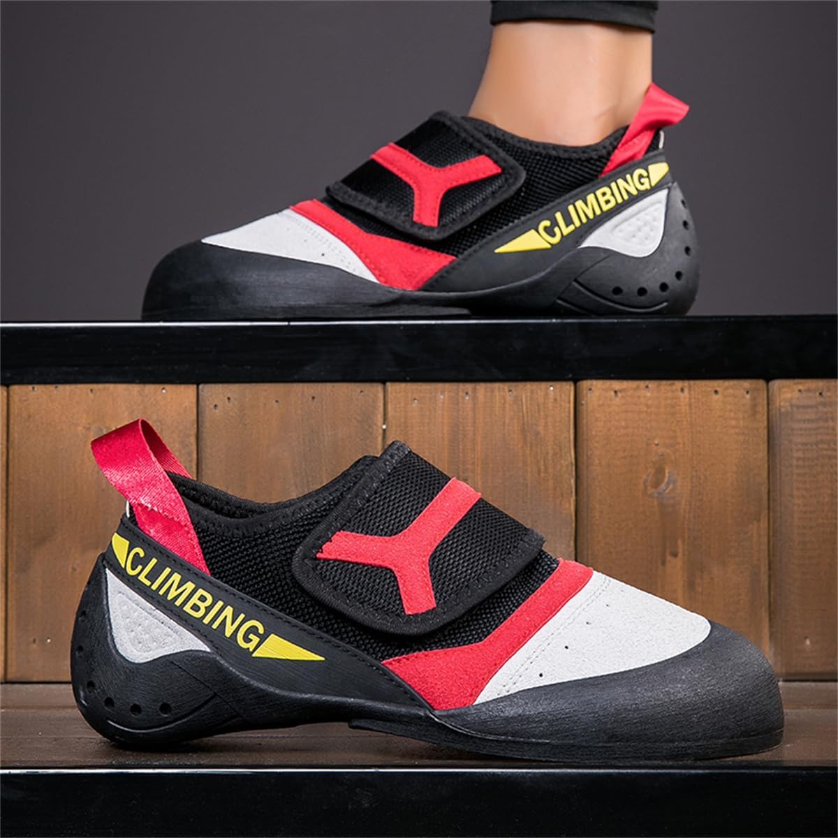 Women's Rock Climbing Shoes, Non Slip Ladies Kids Indoor Climbing Trainers Wall Bouldering Gym Sports Sneakers