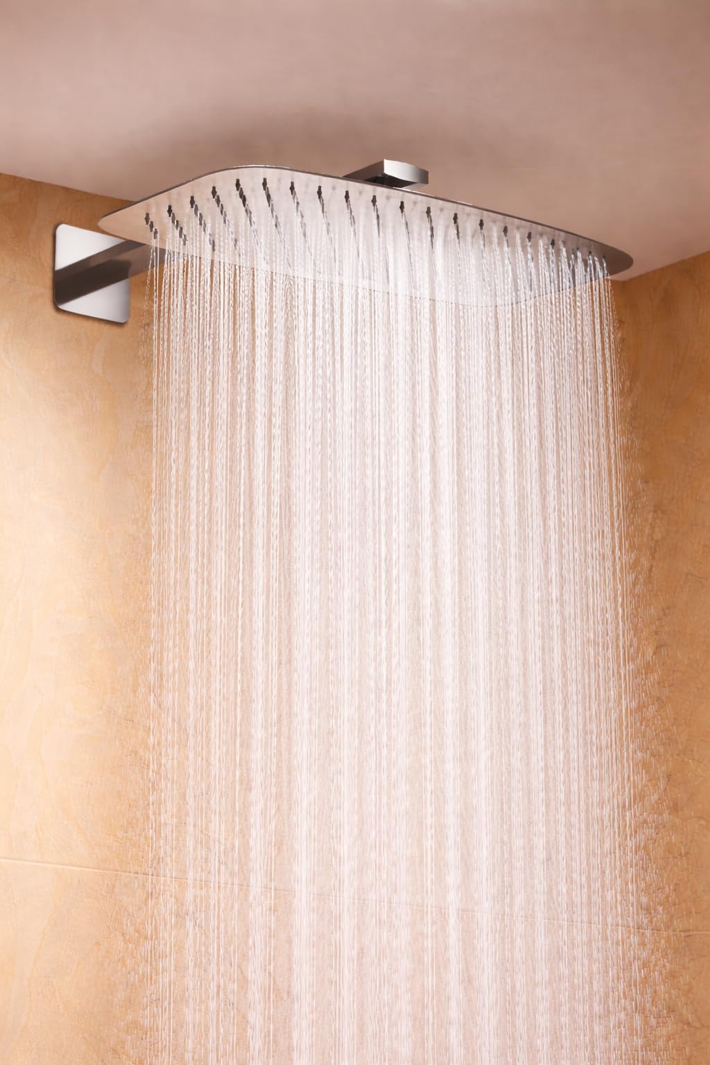IMEX Conjunto Ducha Empotrado Monomando Toscana GPT064 Grifería Ducha con Rociador Efecto Lluvia 25x40 cm Ducha de Baño 2 Vías Set de Ducha Completo