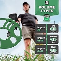 Vista 3 de PalliPartners - Detector de metales para adultos impermeable profesional de mayor precisión, detector de oro con pantalla LCD, 5 modos, chip DSP