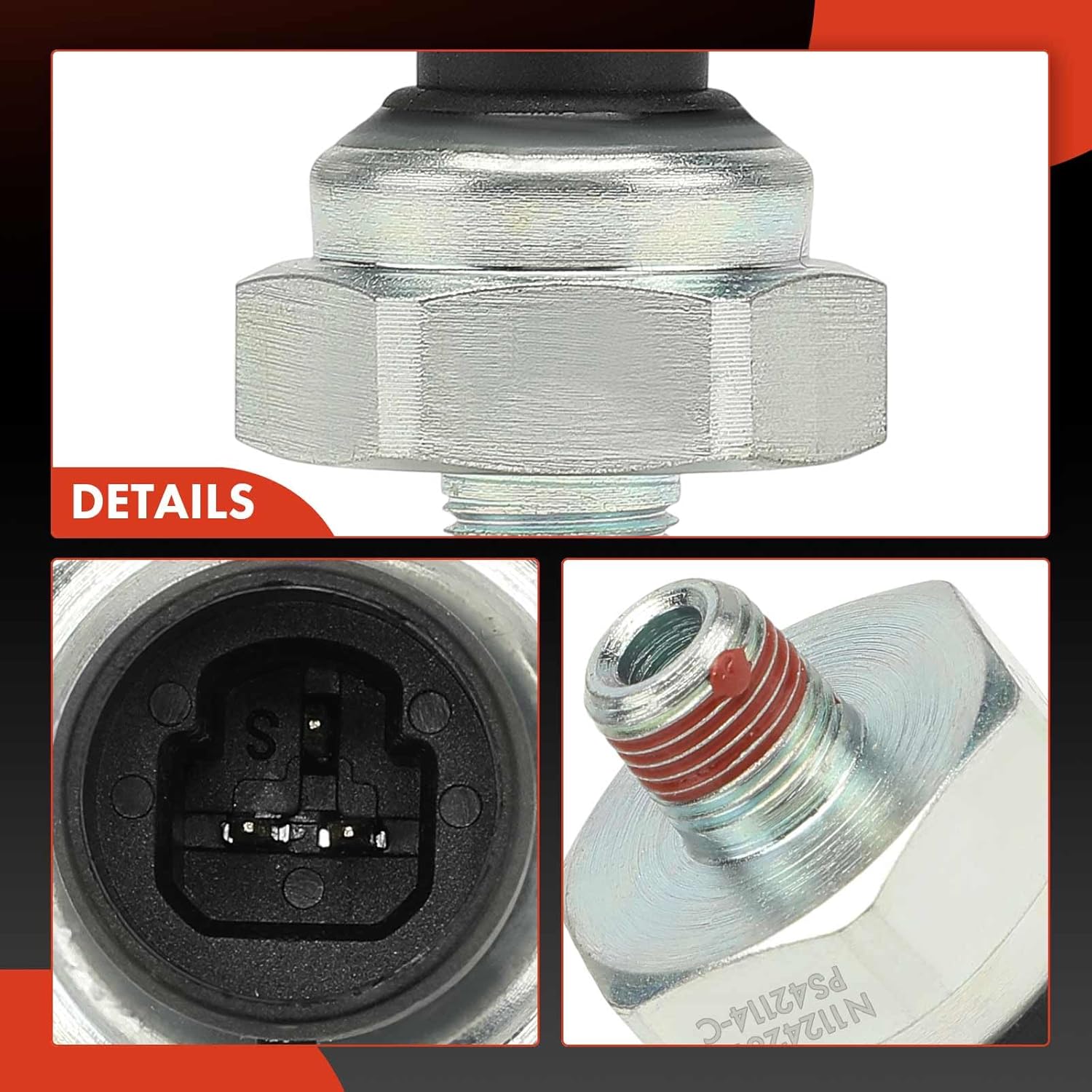 A-Premium Engine Oil Pressure Switch Sensor [3 Pins] Compatible with Mack CH/CL/LE/DMM 2000-2003, CV 2001-2003, CX/RD 2000-2004, DM/RB 2000-2005， MR 2000-2003/2005