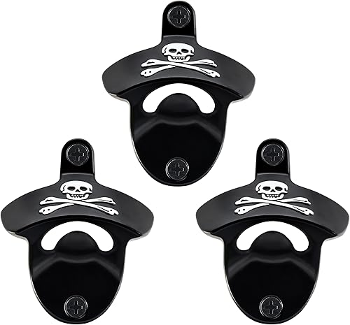 Miniatura 7 de Abridor de botellas de calavera montado en la pared, a prueba de óxido, antiguo tornillo en la pared, abridor de tapas de botellas de cerveza pirata