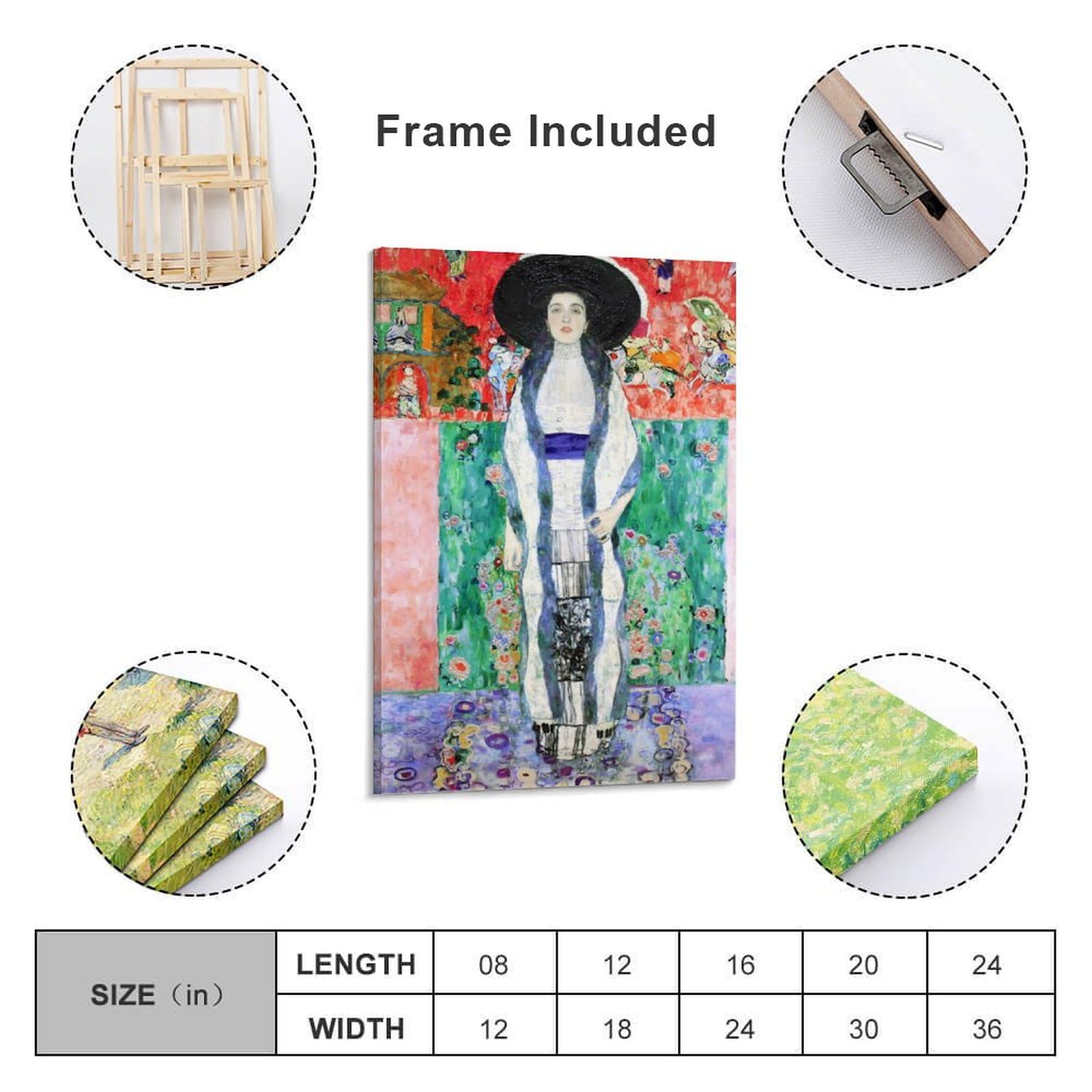 Amazon.co.jp: Gustav Klimt グスタフ・クリムト 《アデーレ