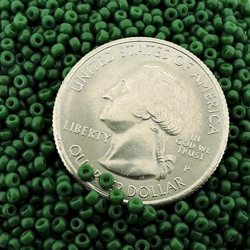 Miniatura 4 de Especial teñido Hunter verde Miyuki japonés ronda perlas de semilla de cristal 110 aproximadamente 085oz 5 pulgadas tubo