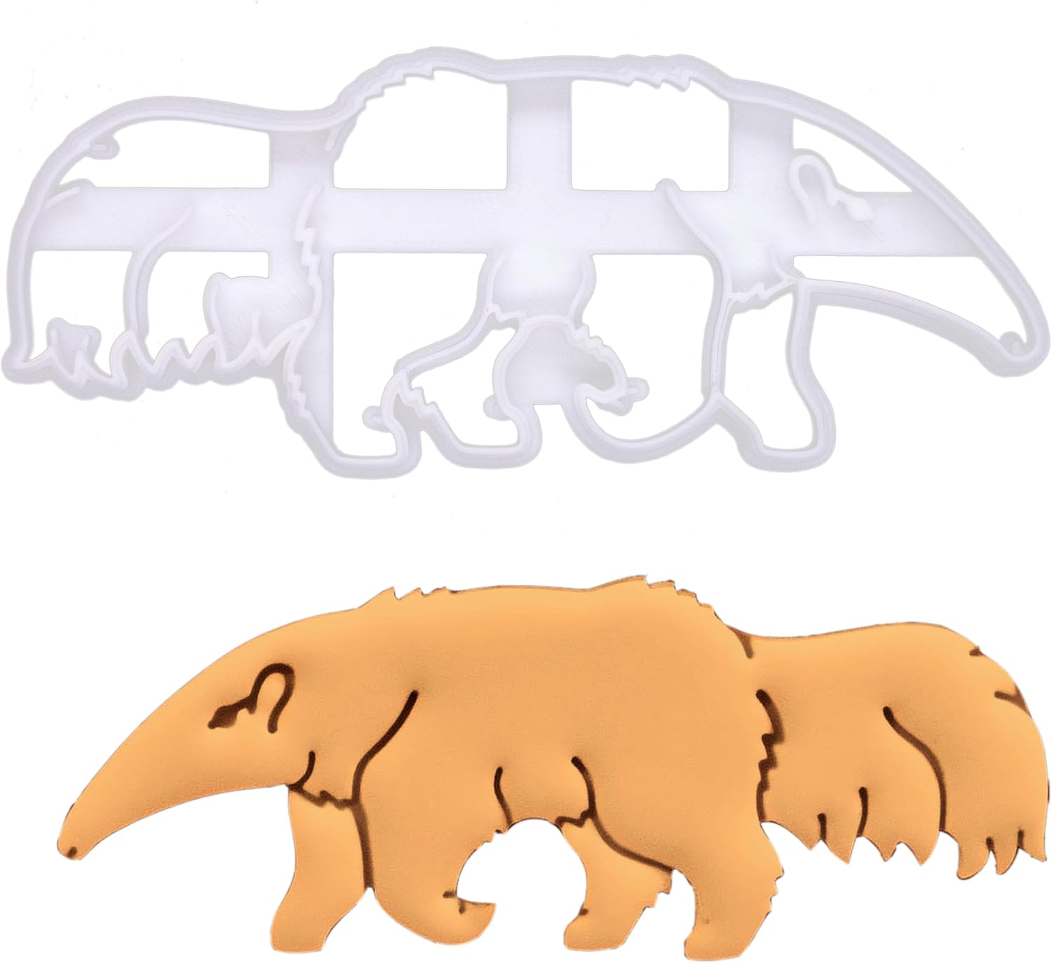 BAKERLOGY Realistic Anteater Cookie Cutter – Bake Exotic Animal Biscuit Treats, Vermilingua, Tamandua, South American Wildlife, Ideal for Baking, Fondant, Craft
