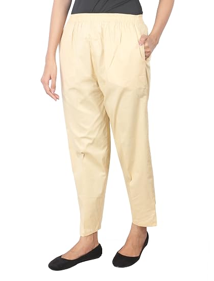 Elastic Plazo Pant/Kurti Pant (Beige 